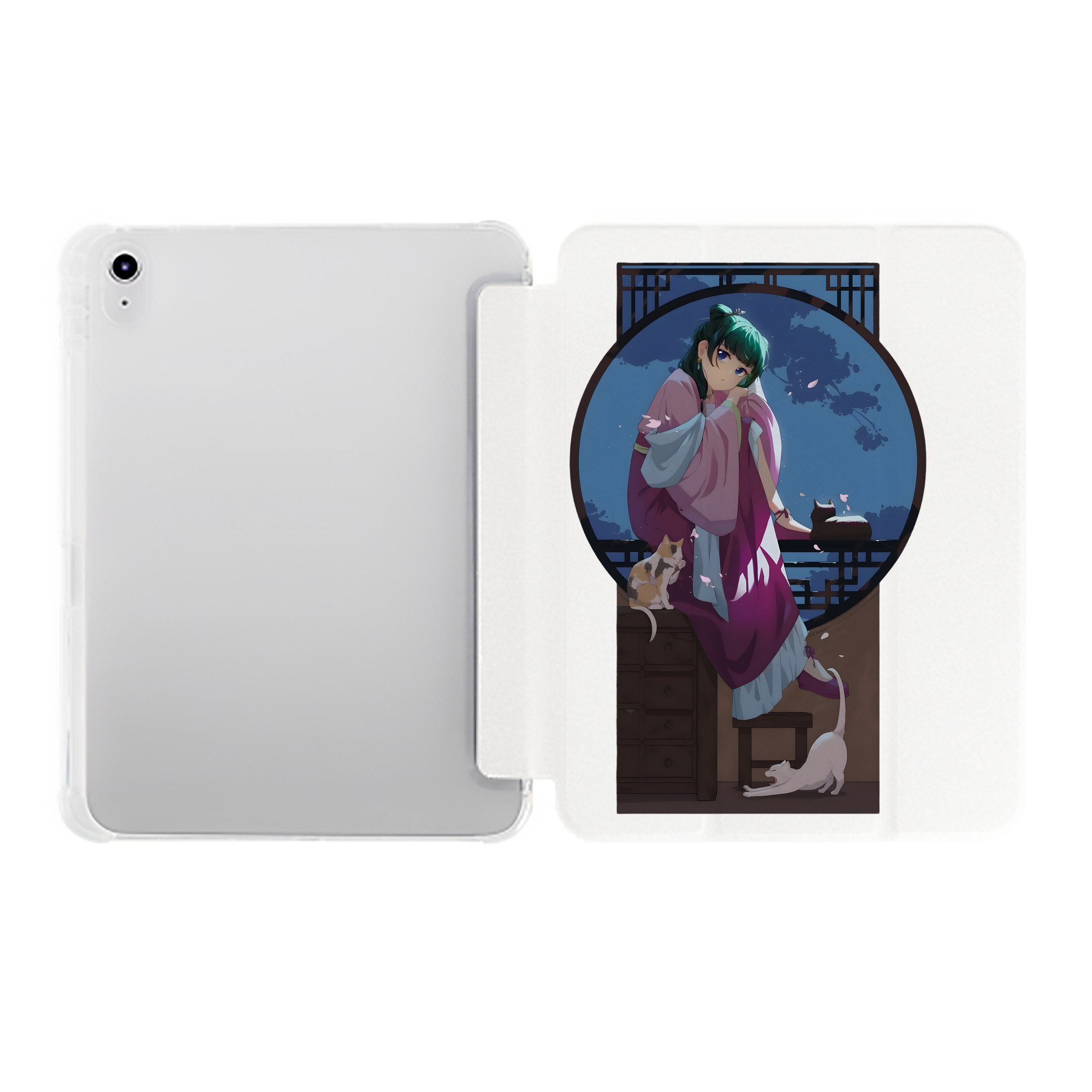 （画像用） 薬屋のひとりごと The Apothecary Diaries IPad ケース ペン収納付き 三つ折りスタンド PUレザー×シリコン 対応機種9.5/10.5/10.9インチ